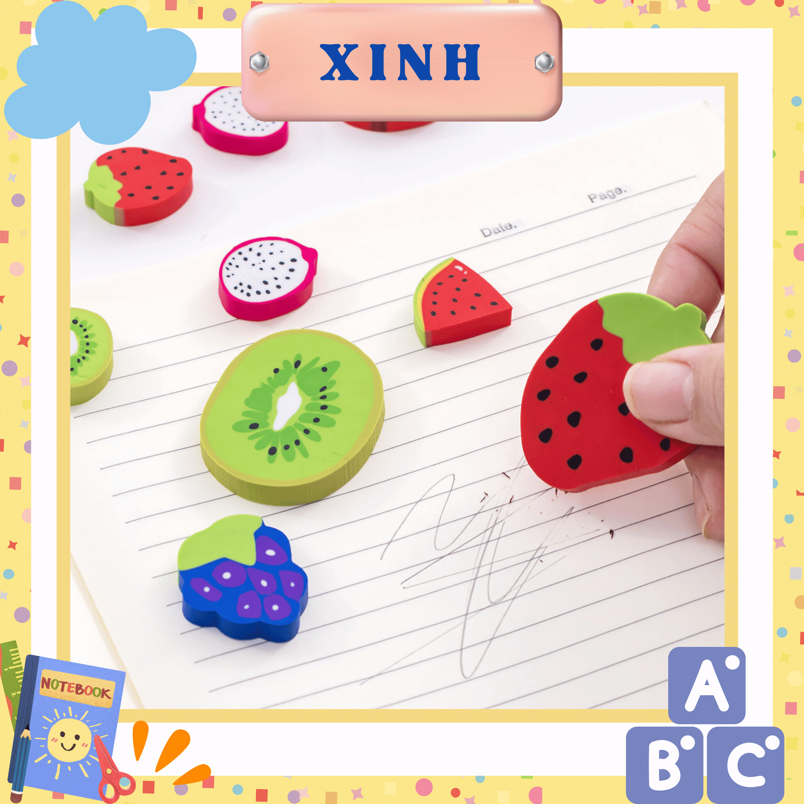 Gôm tẩy cute hình trái cây siêu sạch