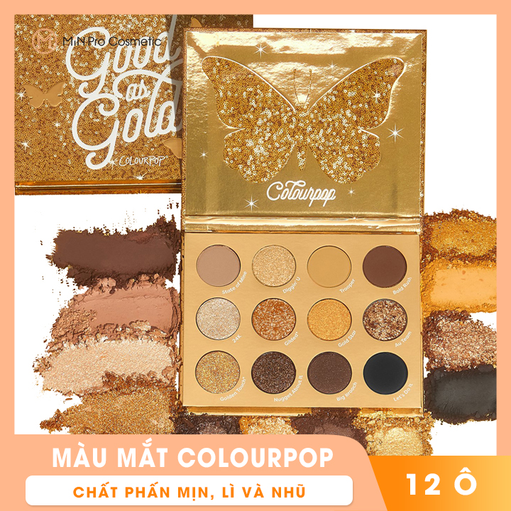 Bảng màu mắt Colourpop Good as Gold 12 ô