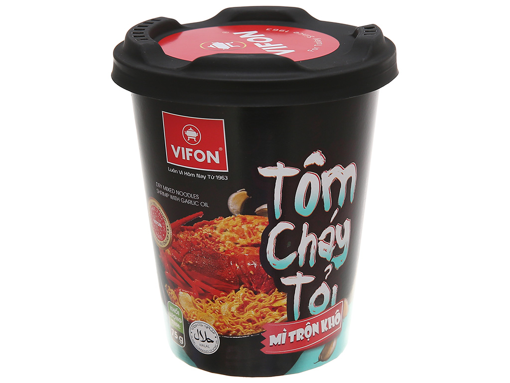 Thùng 24 ly Mì Trộn tôm cháy tỏi Vifon 75g