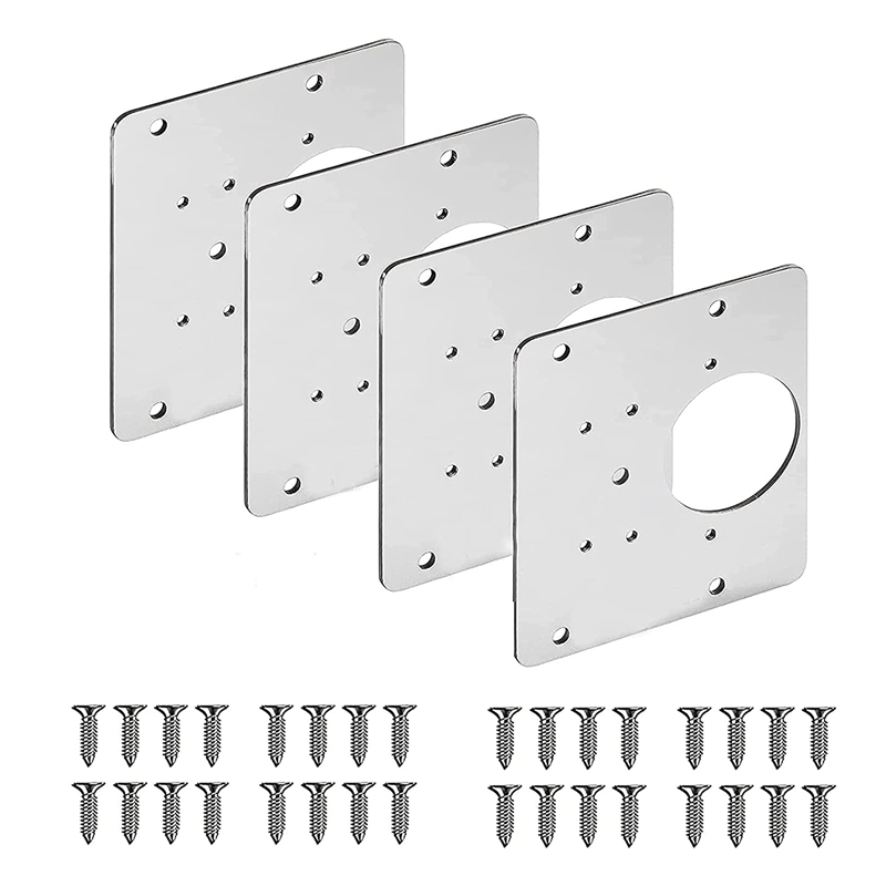 Hinge Repair Plate with 12 Mounting Holes Pratical Repair Accessory for