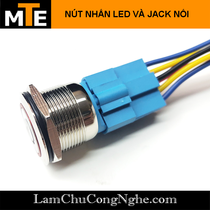 Nút nhấn giữ chống nước có LED 22mm 220V