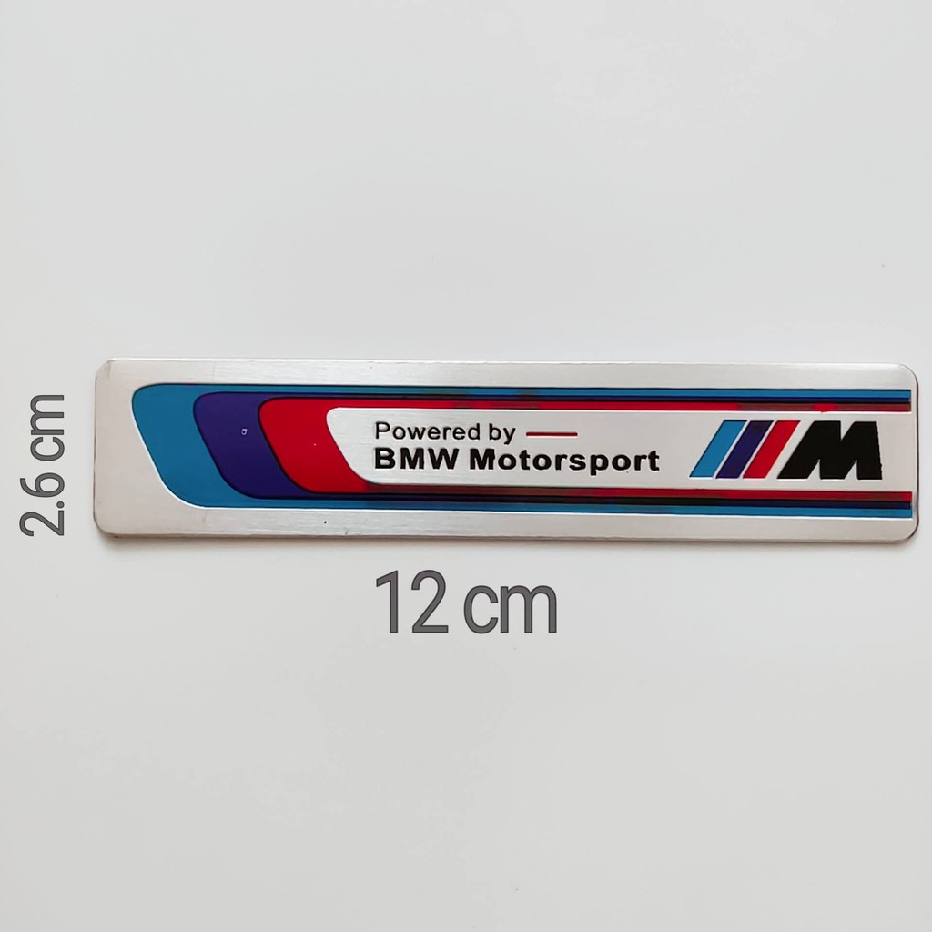 Tem logo bmw bằng nhôm nhiều mẫu kích thước 12x2.6 cm