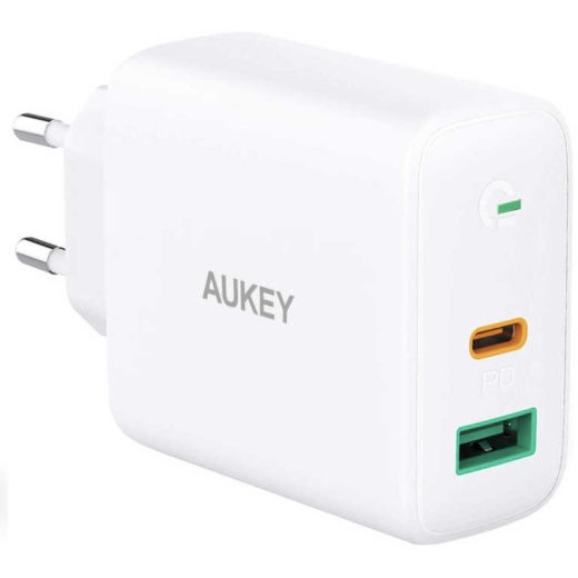 Củ Sạc Aukey PA-D1 2 cổng USB 12W Type-C Power Delivery 30W