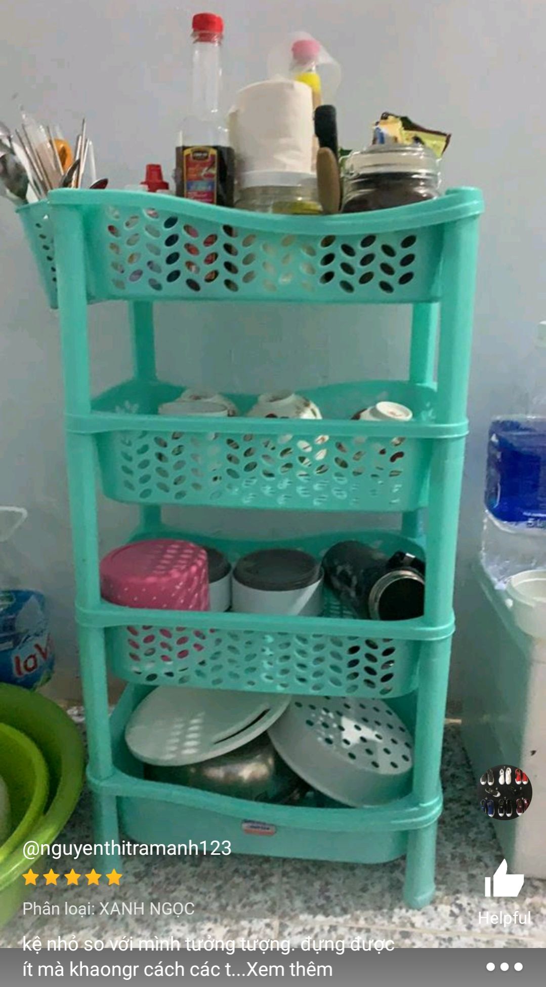 Kệ chén nhựa duy tân Trung 4 Tầng (1 NGĂN NGUYÊN)