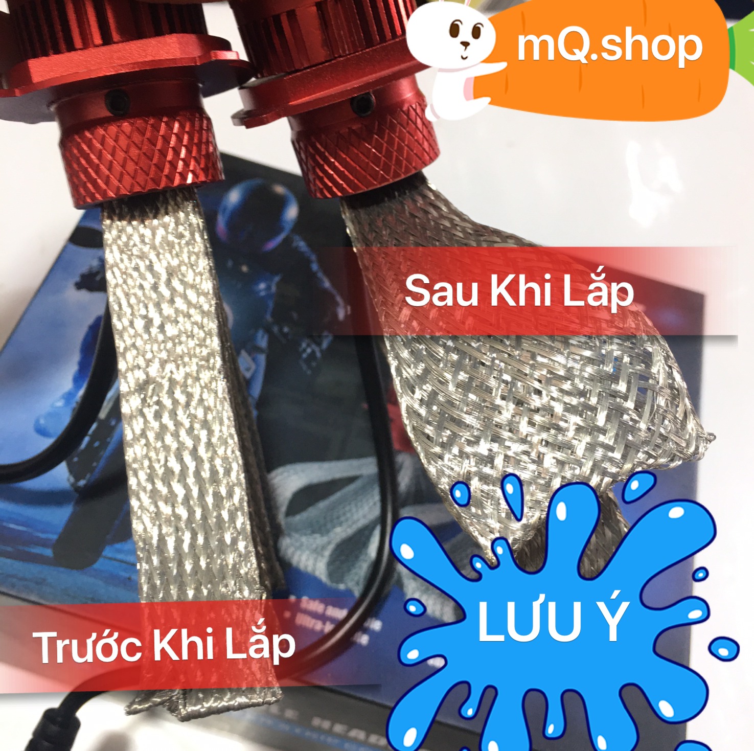 ĐÈN PHA LED BI CẦU MINI RUBY HOT COST VÀNG PHA TRẮNG TẶNG  ĐÈN HẬU LED NHÁY