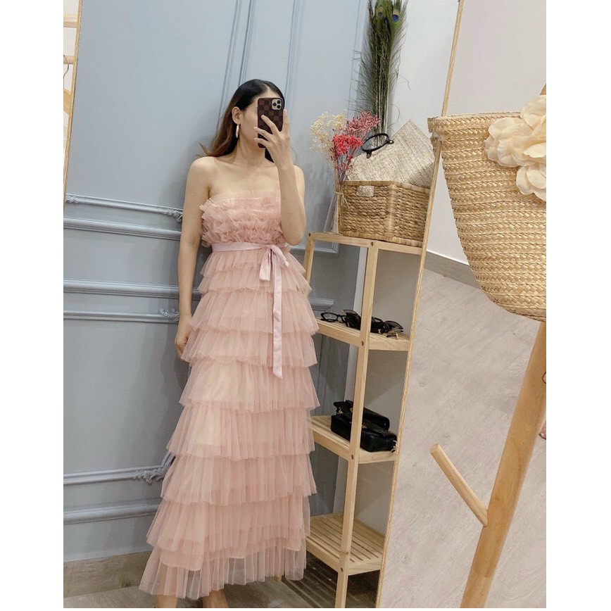 💥 VIDEO THẬT 💥 MAXI TRỄ VAI BÈO LƯỚI NHIỀU TẦNG ĐẦM CÔNG CHÚA  XOÈ ĐẸP GIÁ RẺ VÁY KỈ YẾU TIỆC DU LỊCH - G5.shop