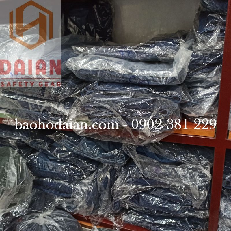 Áo jean điện lực màu xanh đen - đủ size