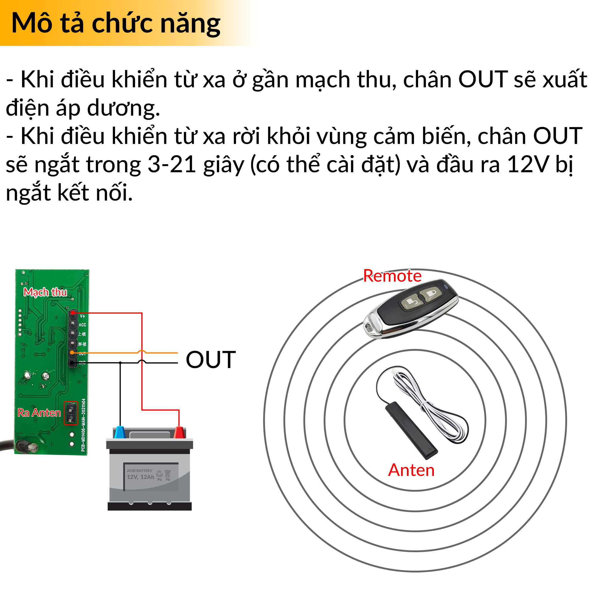 Mạch SmartKey tự động nhận diện Remote khi đến gần