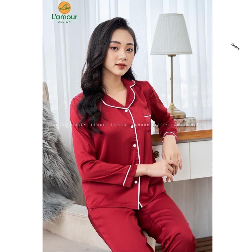 [ RẺ VÔ ĐỊCH ] Bộ Lụa Mặc Nhà Nữ Trơn Cộc Tay Quần Dài Chất Lụa Siêu Mềm ( Hàng Luôn Sẵn) V69