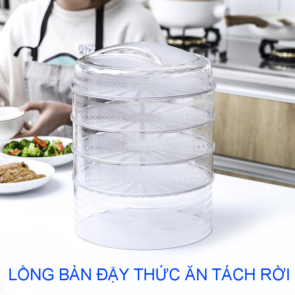 [HCM]Lồng bàn đậy thức ăn khay đậy thức ăn thông minh 5 tầng trong suốt giữ nhiệt tốt  là một phương pháp bảo quản thực phẩm đồ ăn uống rất hiệu quả