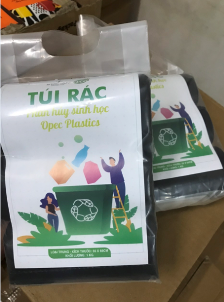 Combo 2 set túi rác tự phân huỷ Green Eco các size