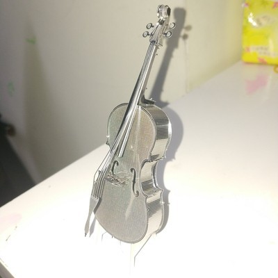 Mô hình 3D Kim loại lắp ráp đàn Cello Bass [ Chưa Lắp ]