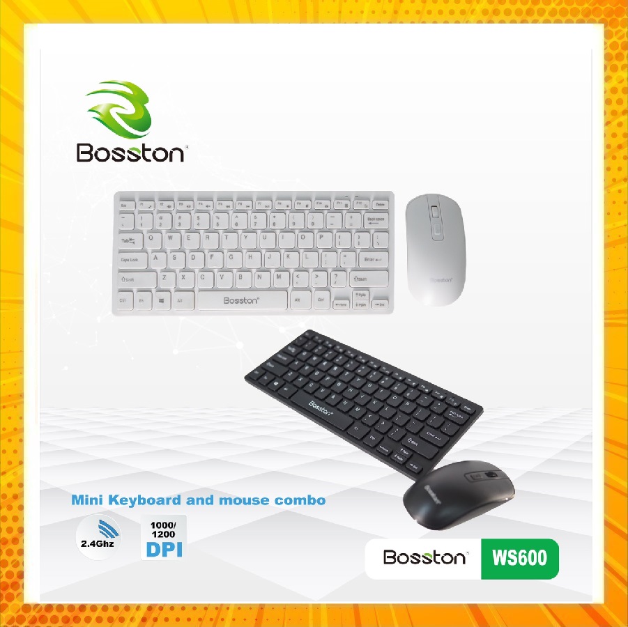 COMBO PHÍM CHUỘT KHÔNG DÂY MINI BOSSTON WS600