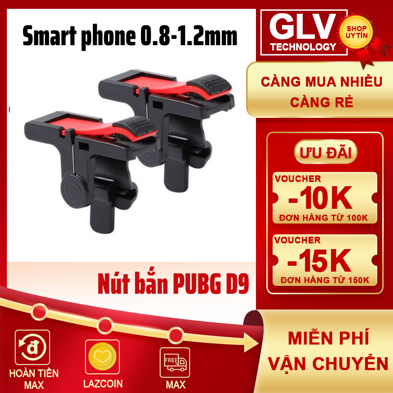 Nút bấm chơi game mobile D9 Nút bắn chơi game FF, Pubg CF mobile