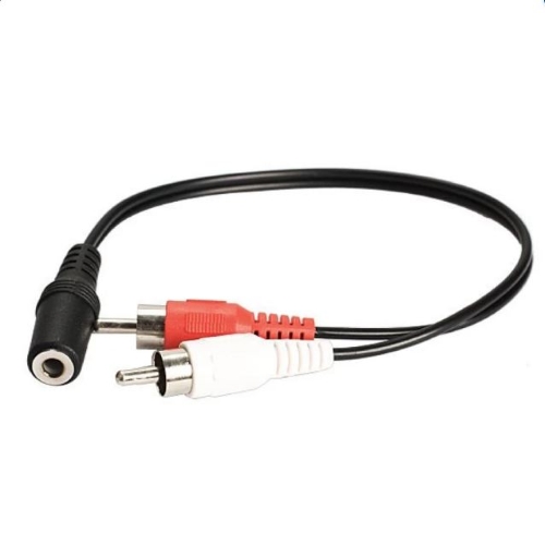 CÁP ĐẦU JACK 3.5MM CÁI RA 2 ĐẦU HOA SEN (AV ĐỰC)
