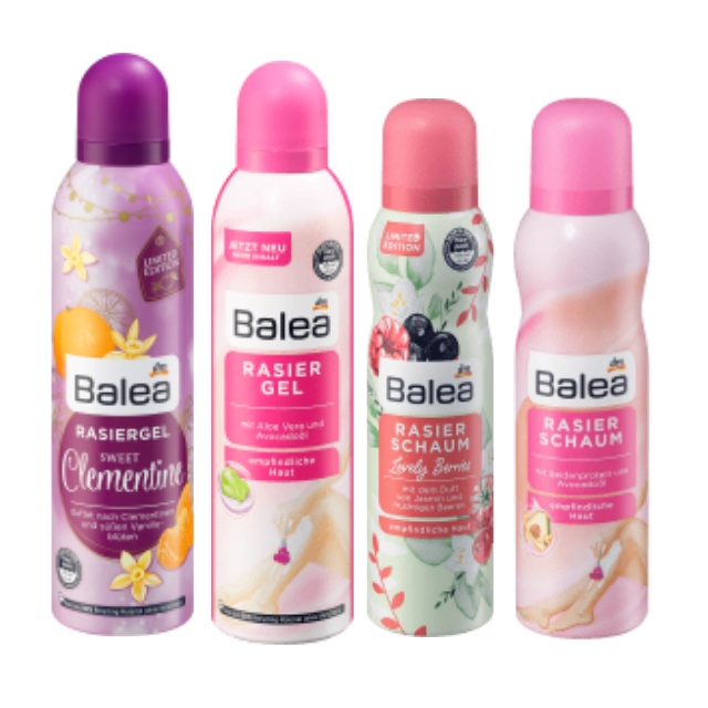 Bọt - Gel Cạo Lông các loại Balea ( Hàng Đức)