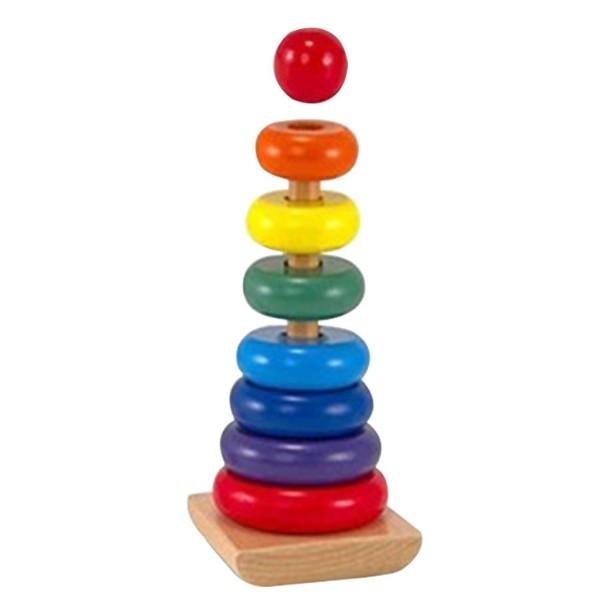 Đồ chơi tháp cầu vồng gỗ size lớn cho bé