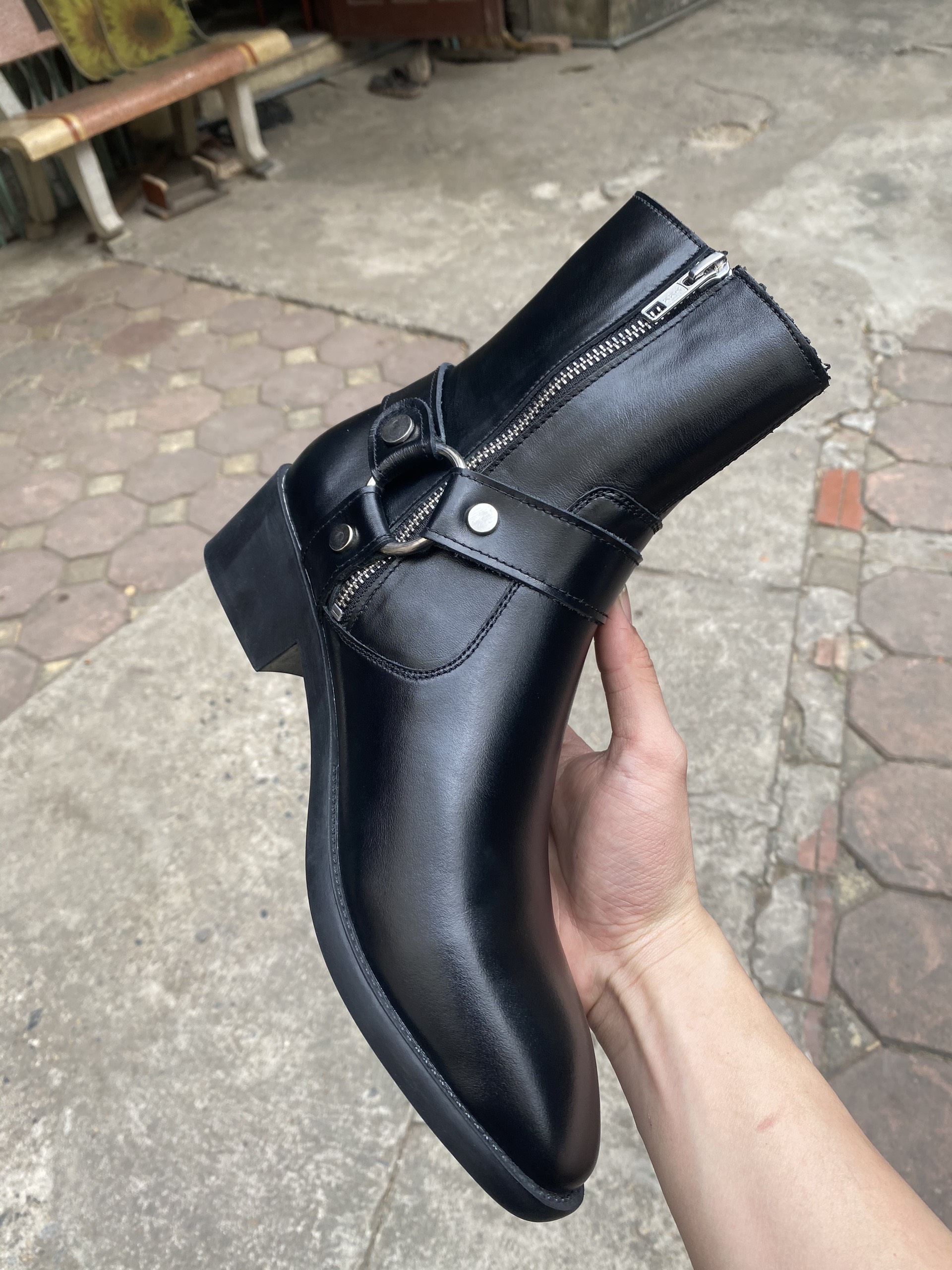 [Đế cao] Harness Boots Nam Classic, bốt cao cổ kéo khoá