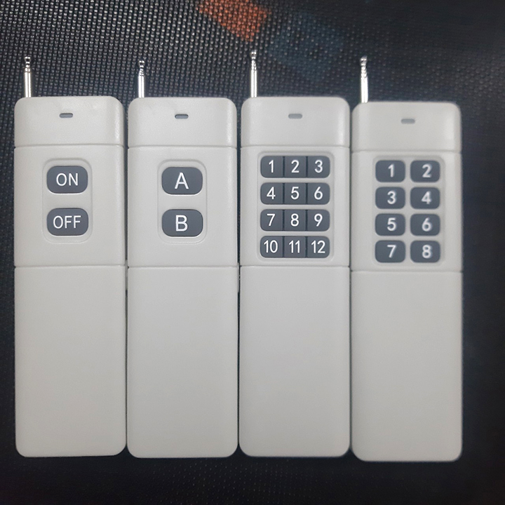 Tay điều khiển từ xa 100m đến 3000m tần số 433mhz, tay phát 2 nút ba nút bốn nút 8 nút 12 nút