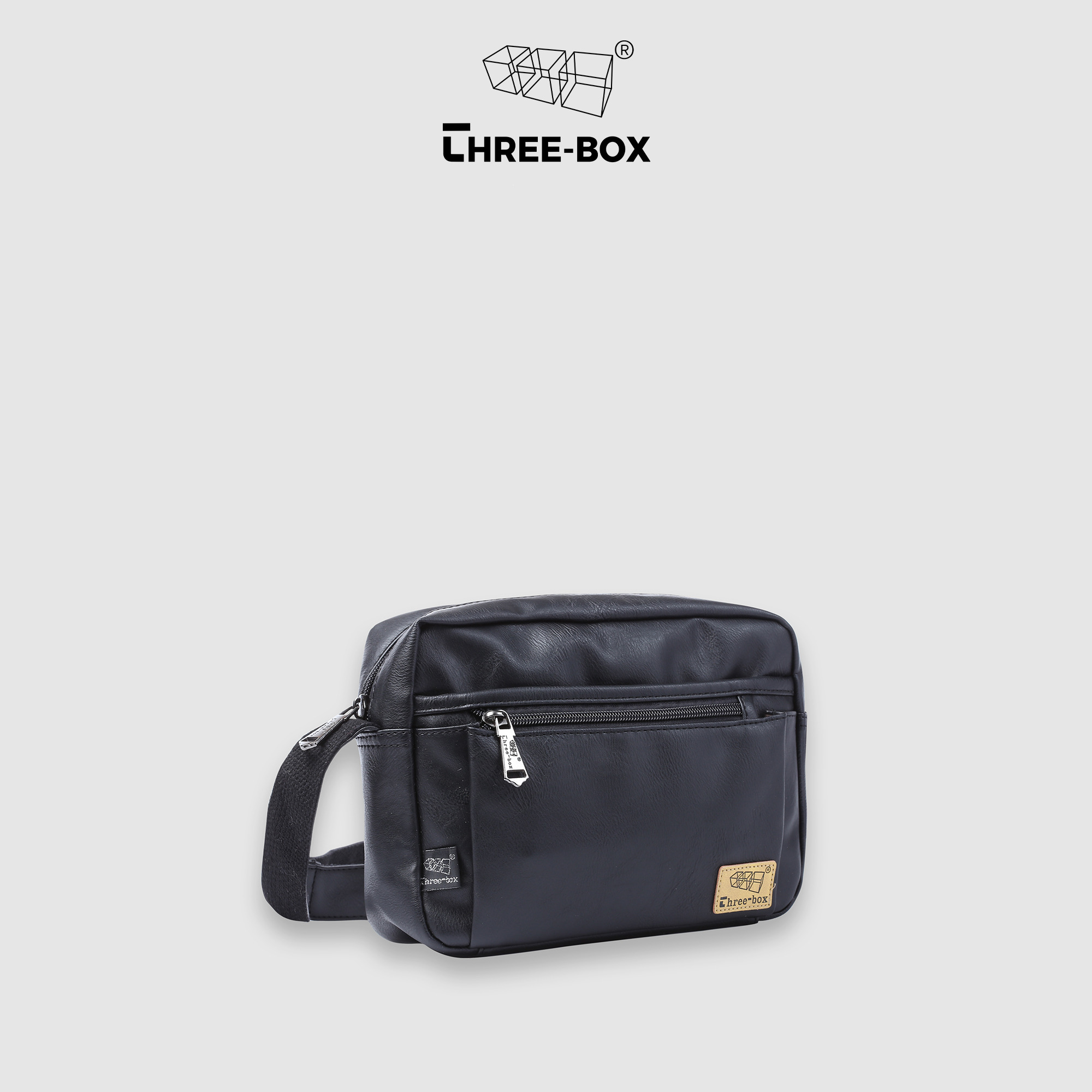 Túi da đeo chéo Three-Box chính hãng - MS6371