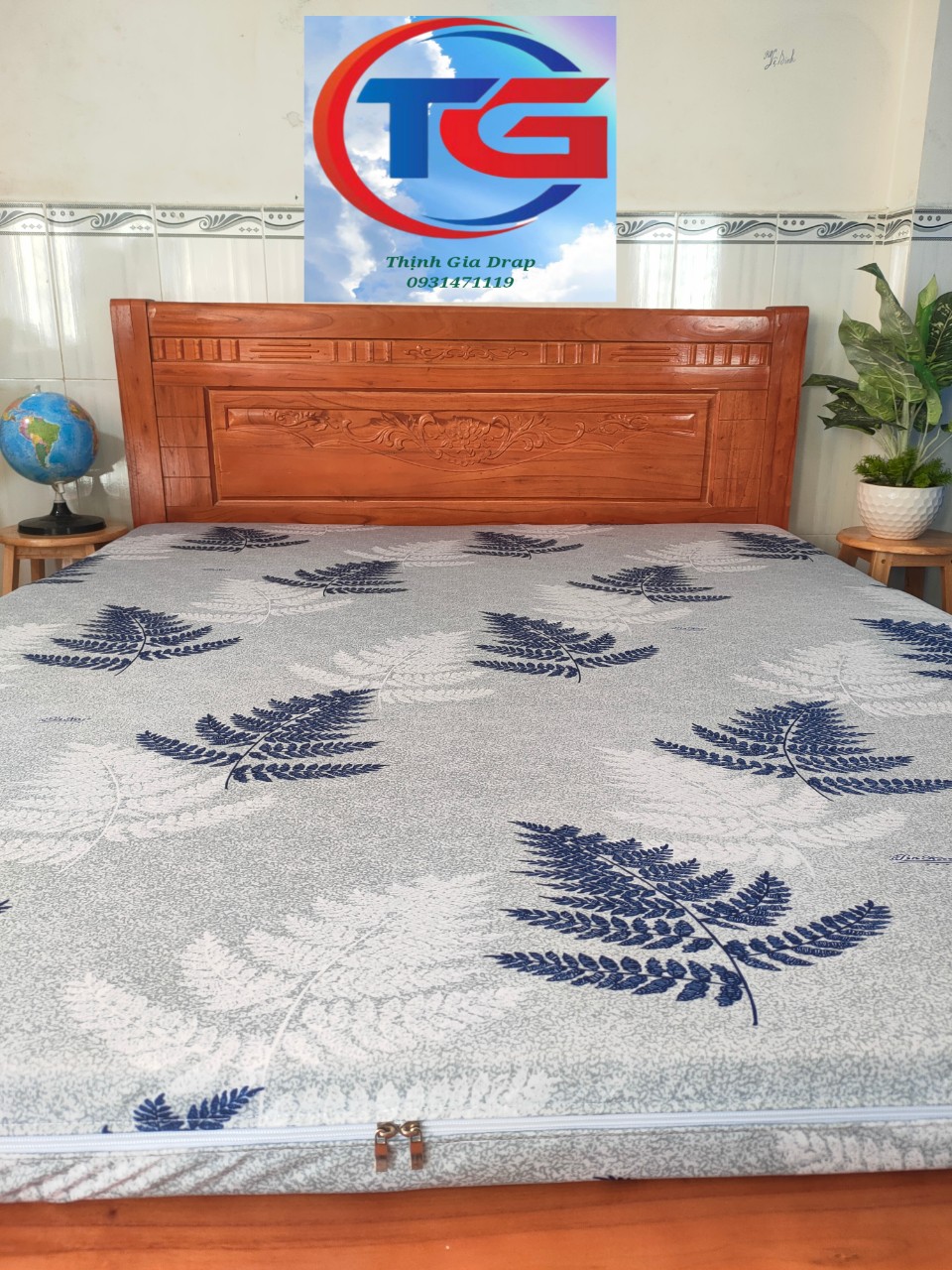 ÁO BỌC 2 MẶT NỆM THẲNG CÓ KHÓA KÉO(THUN 3D HÀN QUỐC)