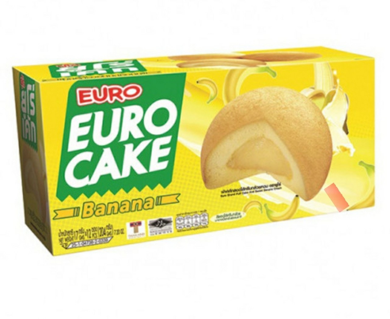 Bánh trứng Thái Lan Euro cake đủ vị (vị socola - dâu - dưa lưới - lá dứa - chuối - capuchino)