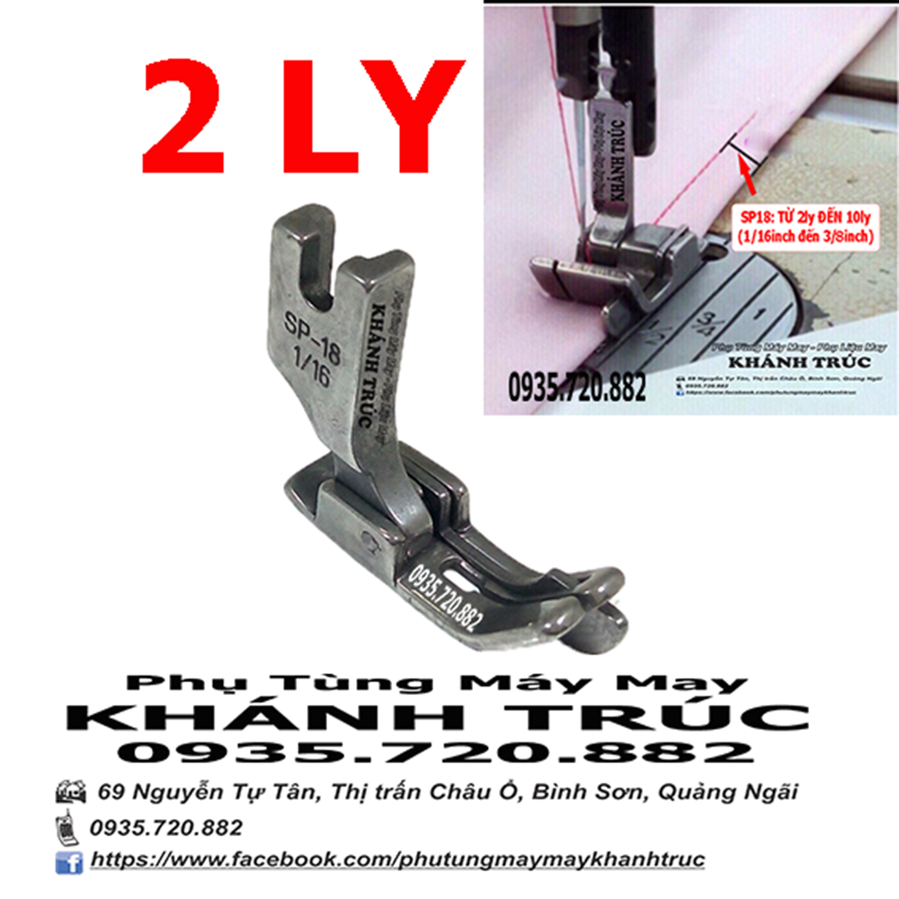 Chân vịt SP18 2ly máy may công nghiệp 1kim