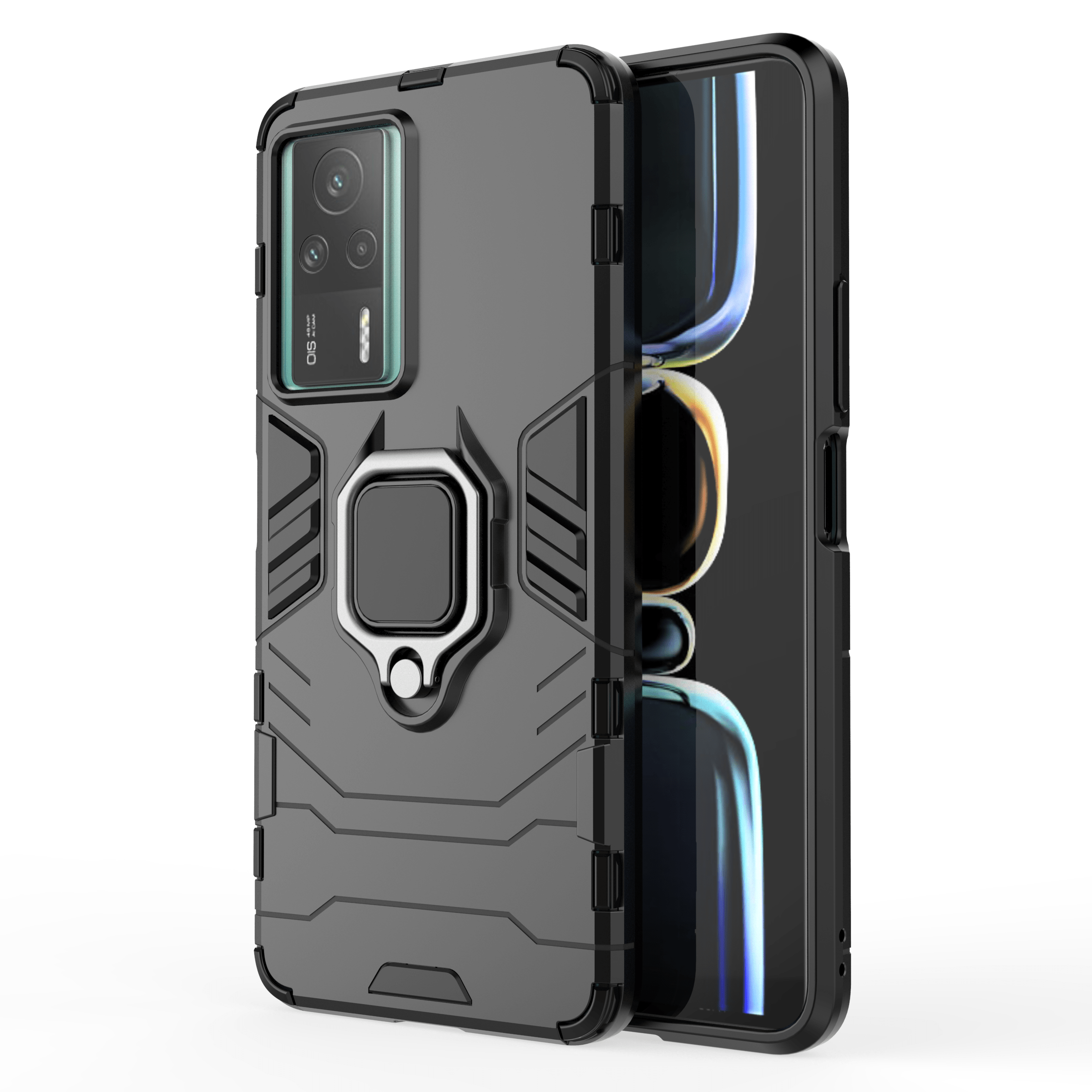 Ốp lưng Xiaomi Redmi K60E chống sốc iron man Iring siêu bền cao cấp giá đỡ mặt lưng