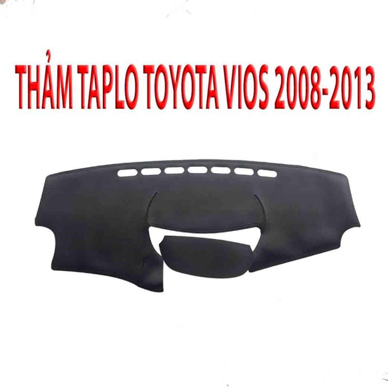 Thảm Taplo Cho Toyota Vios 2008-2013 - Thảm Taplo Da Carbon Cao Cấp Cho Ô Tô - Chống Nắng Cách Nhiệt, Chống Thấm Nước Vân Carbon - Tặng Túi Thơm Cây Thông Thơm Treo Xe