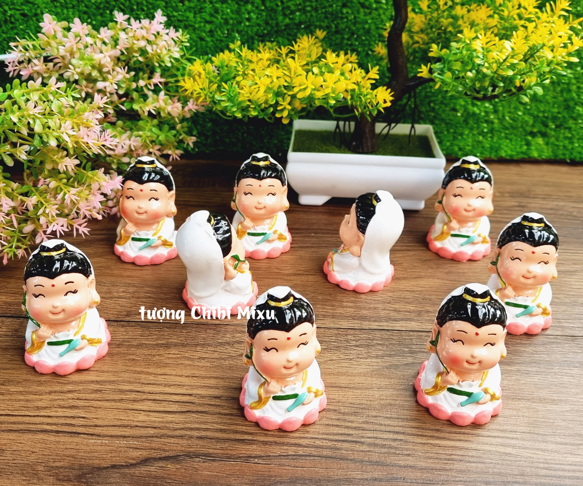[HCM]Tượng chibi Quan Âm Bồ Tát size 6cm