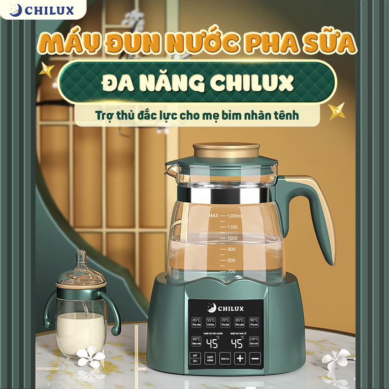 Máy đun nước pha sữa hâm sữa đa năng CHILUX giữ ấm suốt 24H