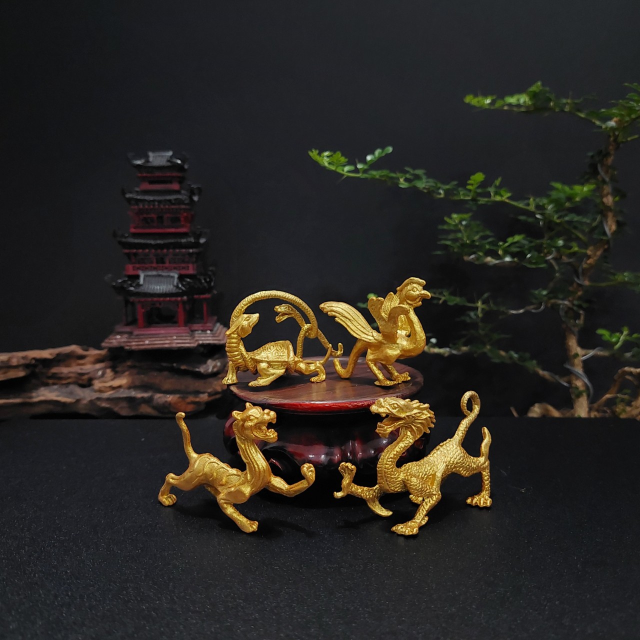 Tượng Đồng tứ Linh Long ,Lân Quy Phụng ATS551