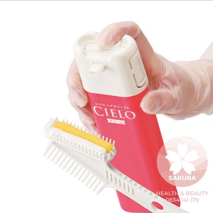 [HCM]Thuốc Nhuộm Tóc Phủ Bạc Cielo Ex Cream Nhật Bản (2 X 40G )