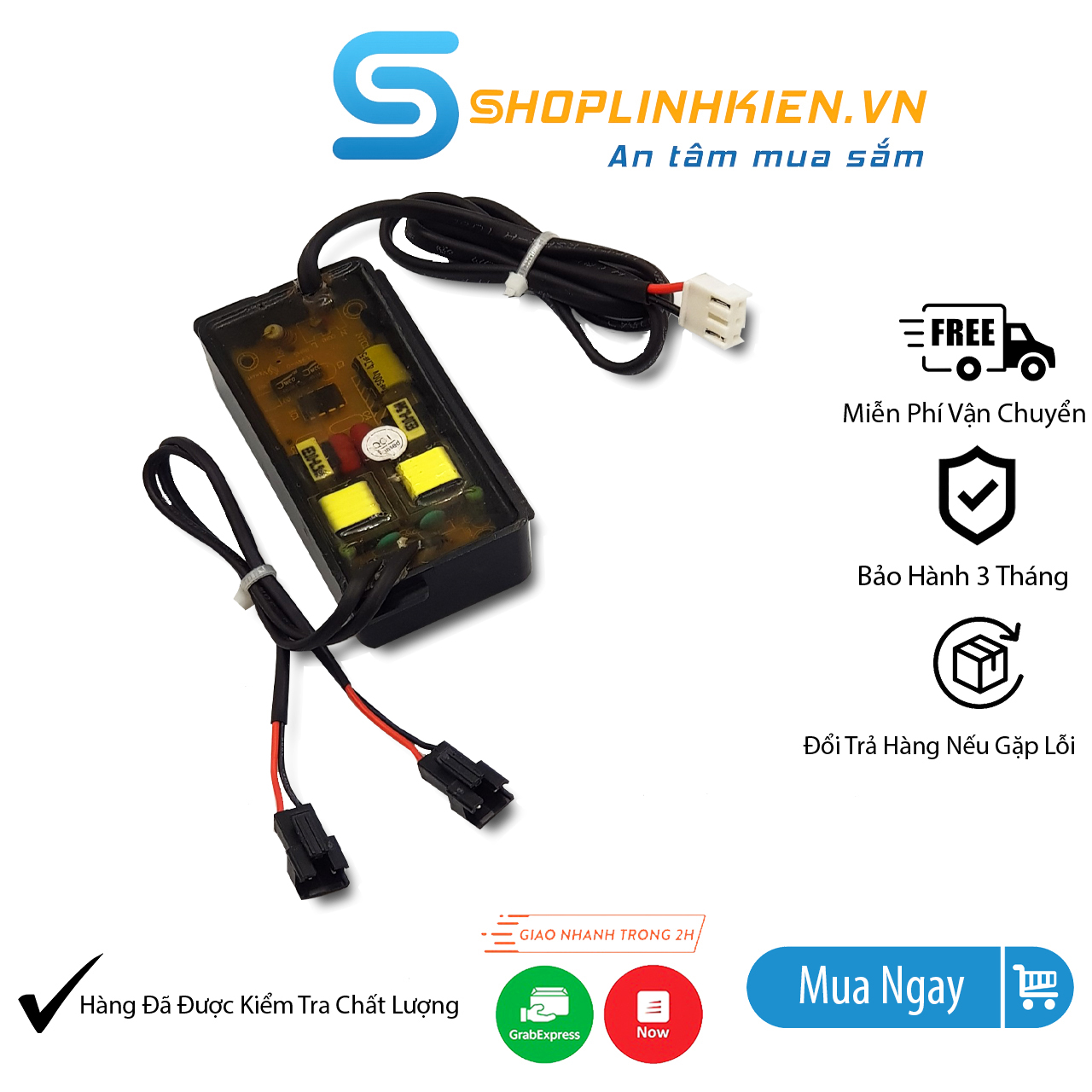 Nguồn đèn cực tím uv 6W cho máy lọc không khí Ballast chuyển nguồn đèn UV - ShopLinhKienM2M