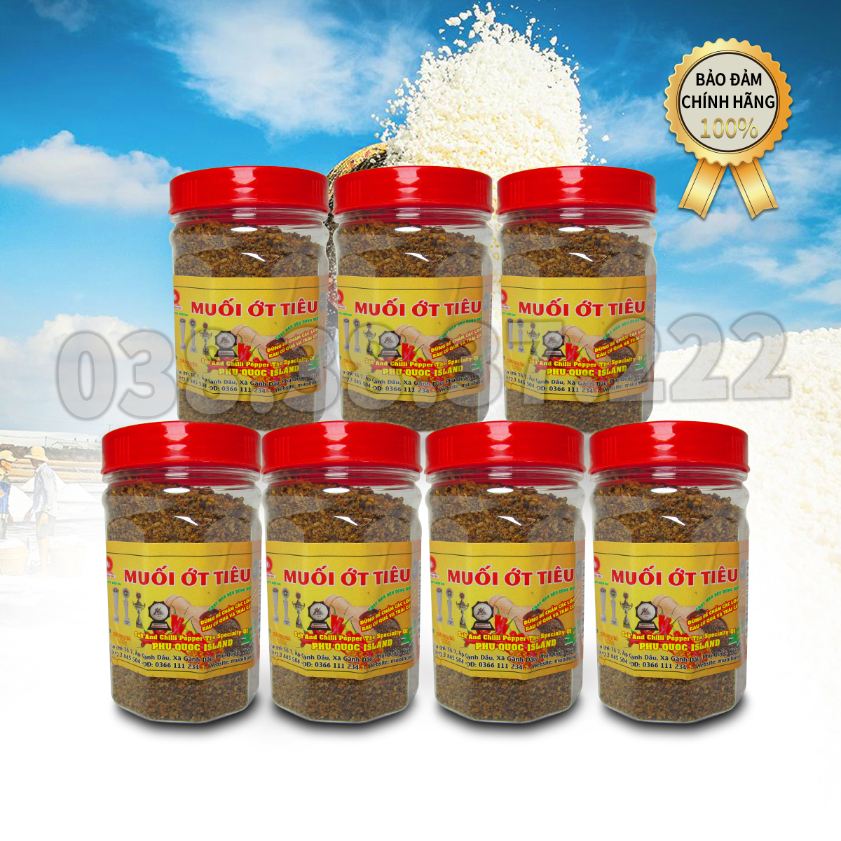 Muối ớt tiêu SÁNG LỢI Phú Quốc lọ 100g