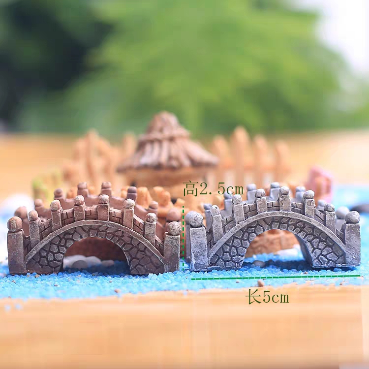Mô hình cầu đá vòm trang trí tiểu cảnh terrarium M2013