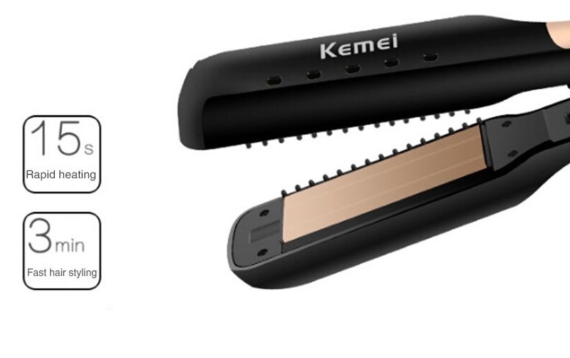 [HCM]Máy Duỗi Thẳng Kẹp Cúp Tóc Kemei 2091