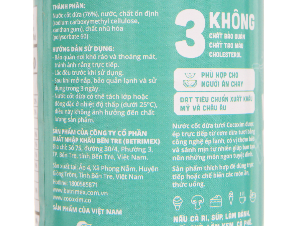Nước cốt dừa tươi Cocoxim - Lon 400ml