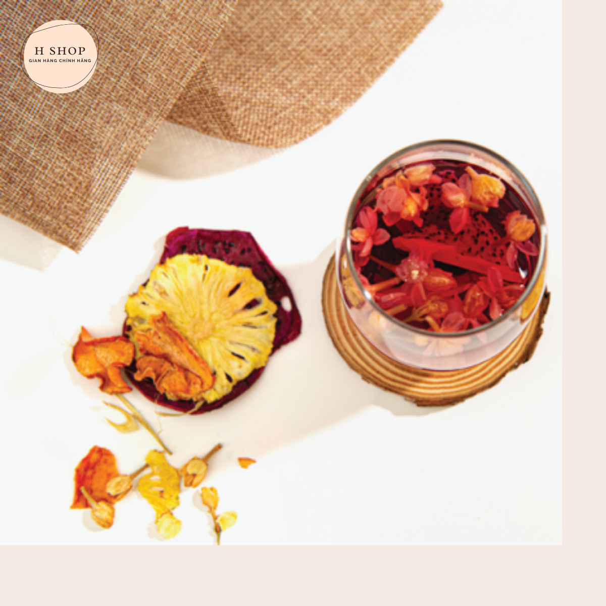 Detox pineapple mix Red Dragon tea set (pineapple, Red Dragon Bar, slicing Apple, goji, Jasmine)-Box 10, 20, 30