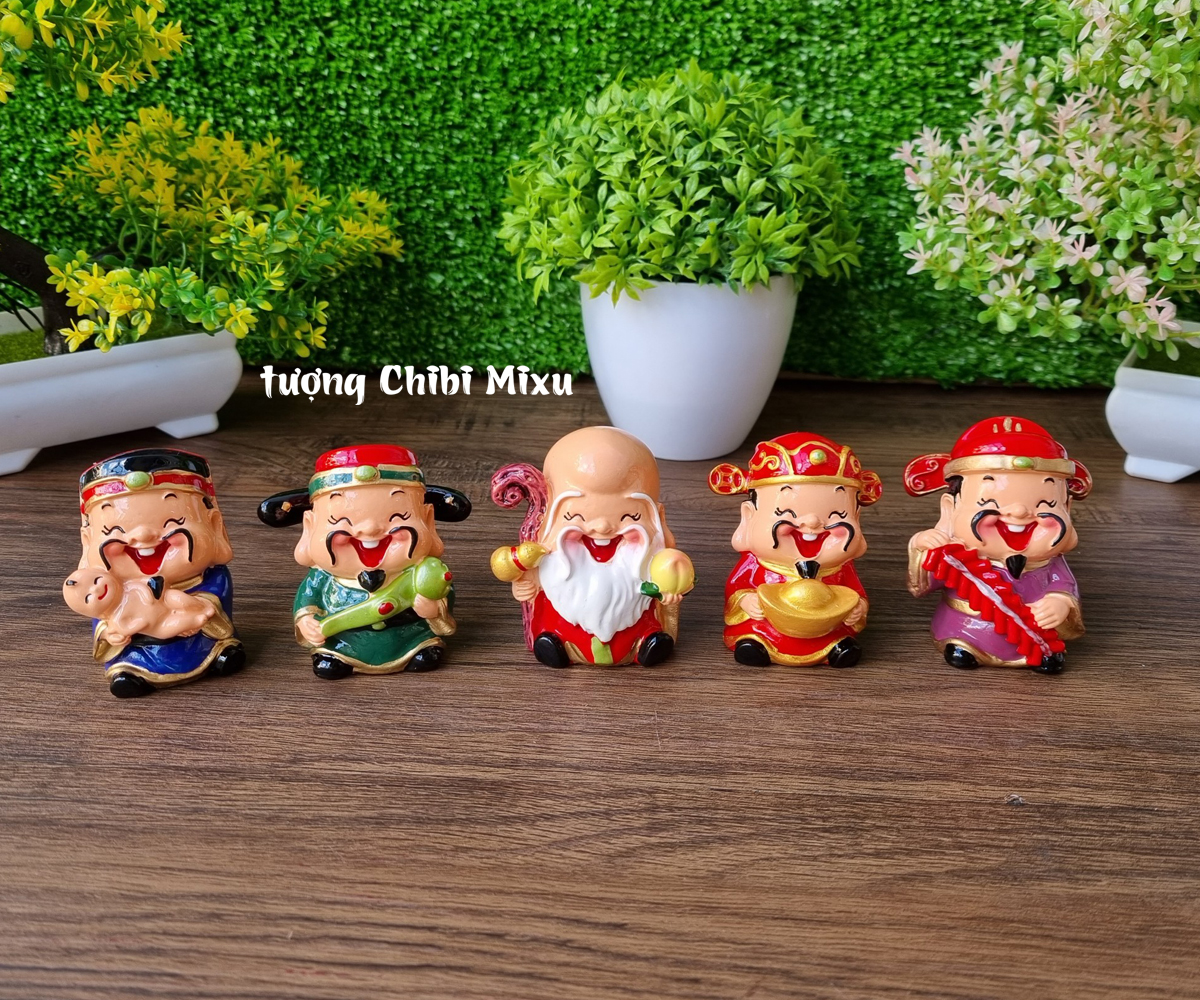Bộ 05 tượng Ngũ Phúc 6cm