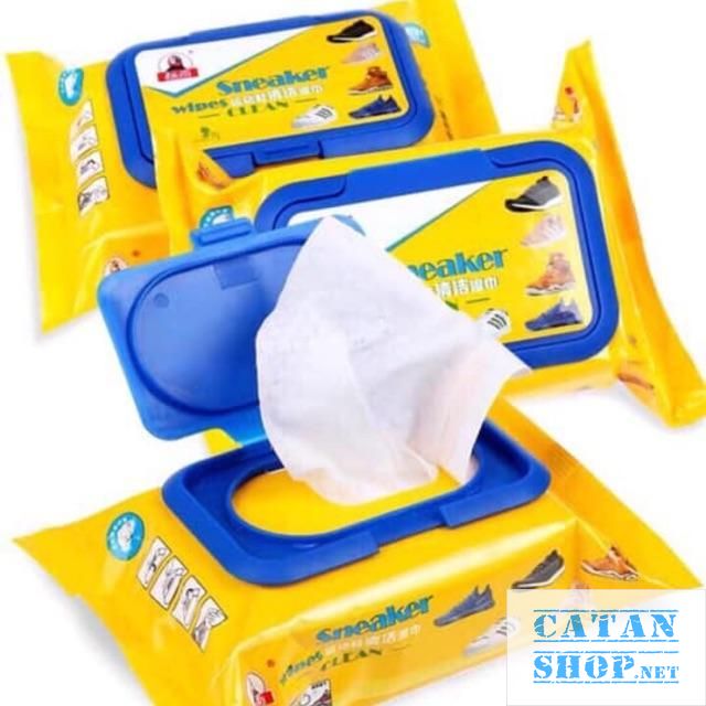 [HCM]Bịch 30 tờ khăn giấy ướt lau giầy thần thánh Sneaker GD269-KGLaugiay