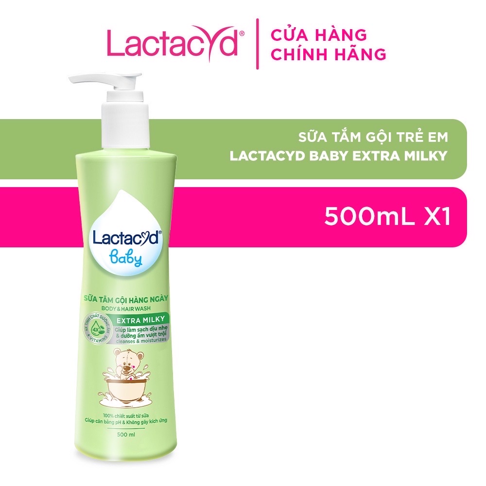 Sữa tắm toàn thân Lactacyd Milky Extra 250ml và 500ml