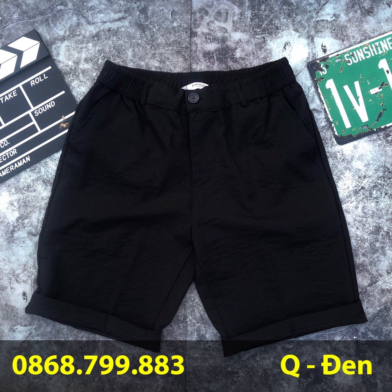 Quần short  đũi  nam - chất liệu đũi mặc nhẹ thoáng mát