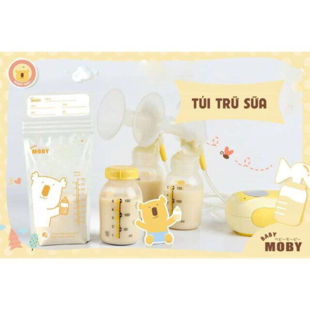 Túi trữ sữa Moby Thái Lan hộp 40 túi