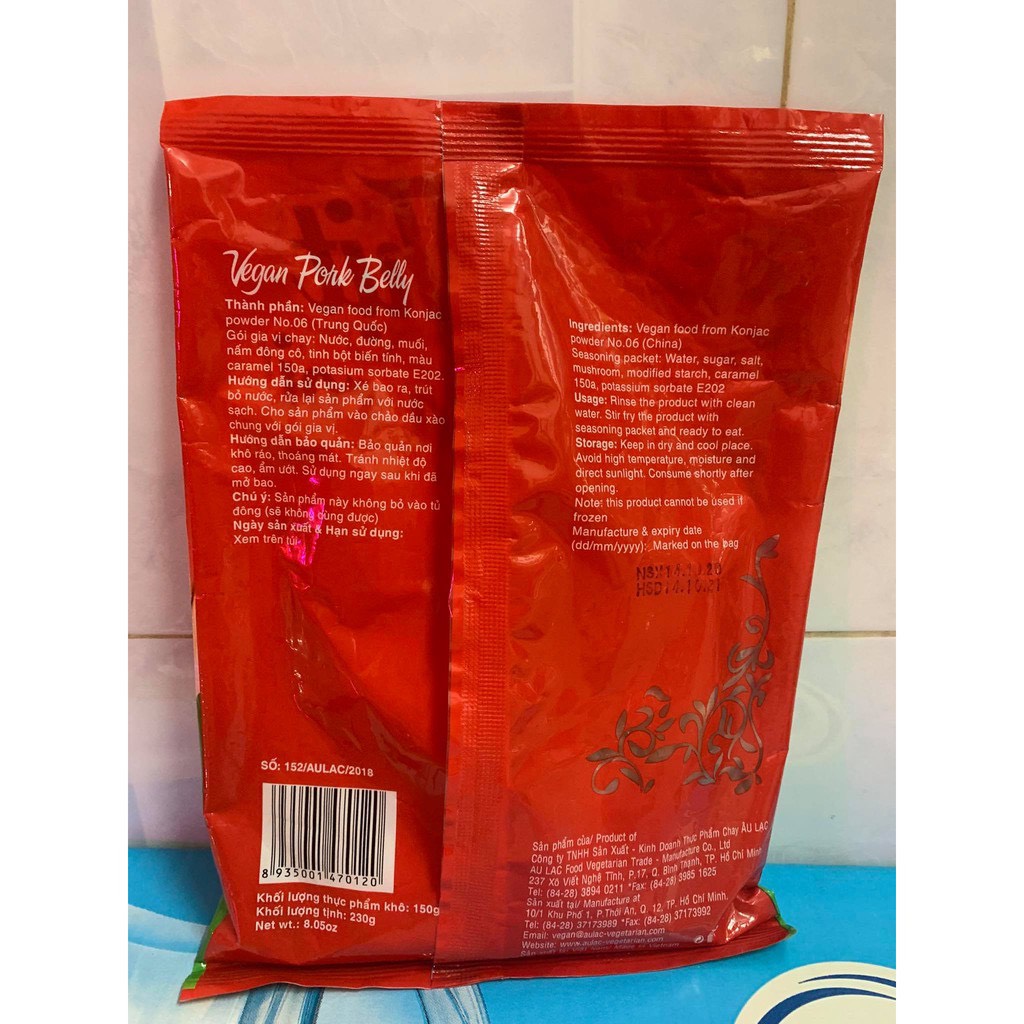 Thịt ba rọi chay Âu Lạc 150g