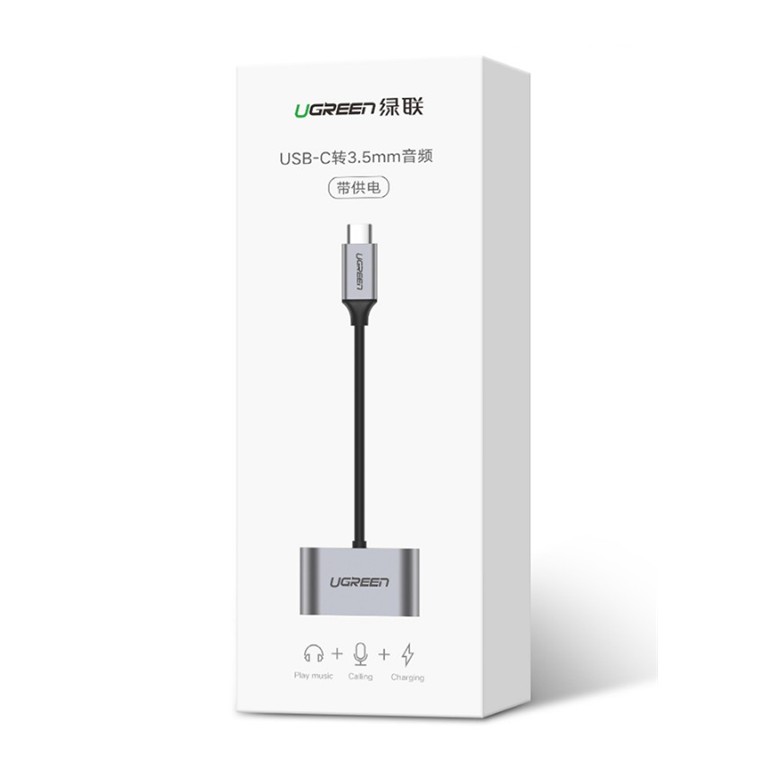 Cáp chuyển USB Type C sang 3,5mm hỗ trợ cổng sạc USB-C - Ugreen 50596