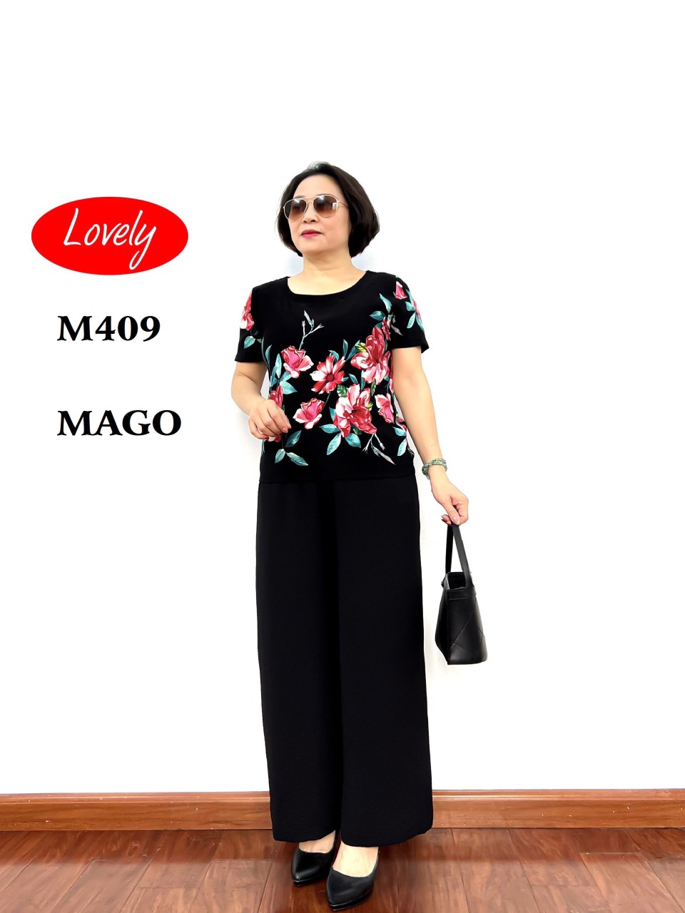 Set bộ Áo cộc tay chất liệu lụa mango cao cấp. Mềm mịn thoáng mát