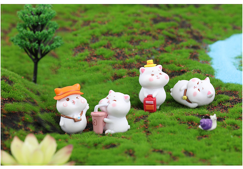 Phụ kiện trang trí tiểu cảnh: mèo daisy