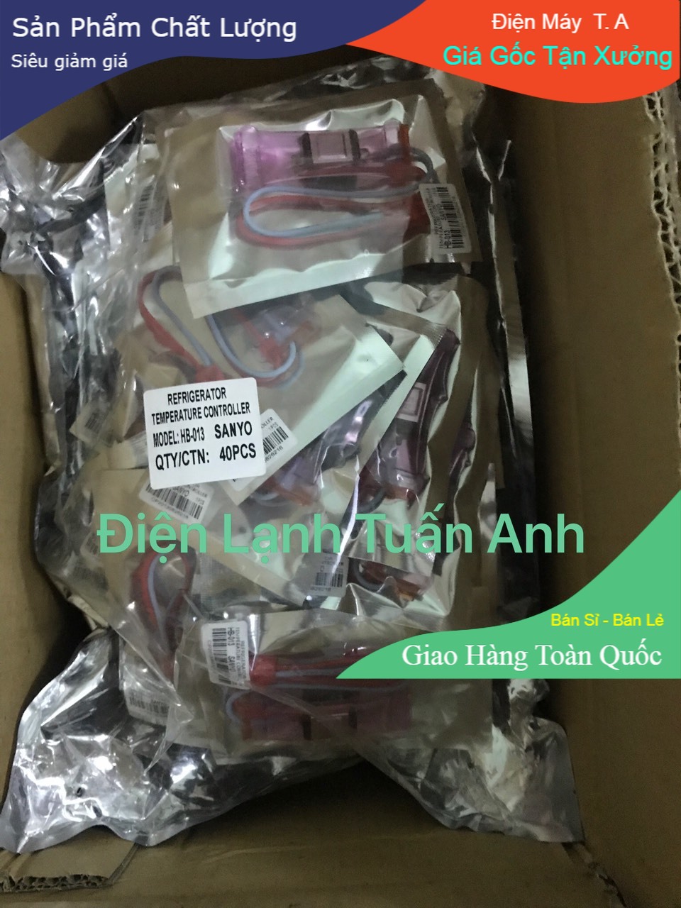 Combo 20 con cảm biến âm tủ lạnh sanyo chính hãng /sò lạnh sanyo /rơ le nhiệt /rơ le xả đá sanyo