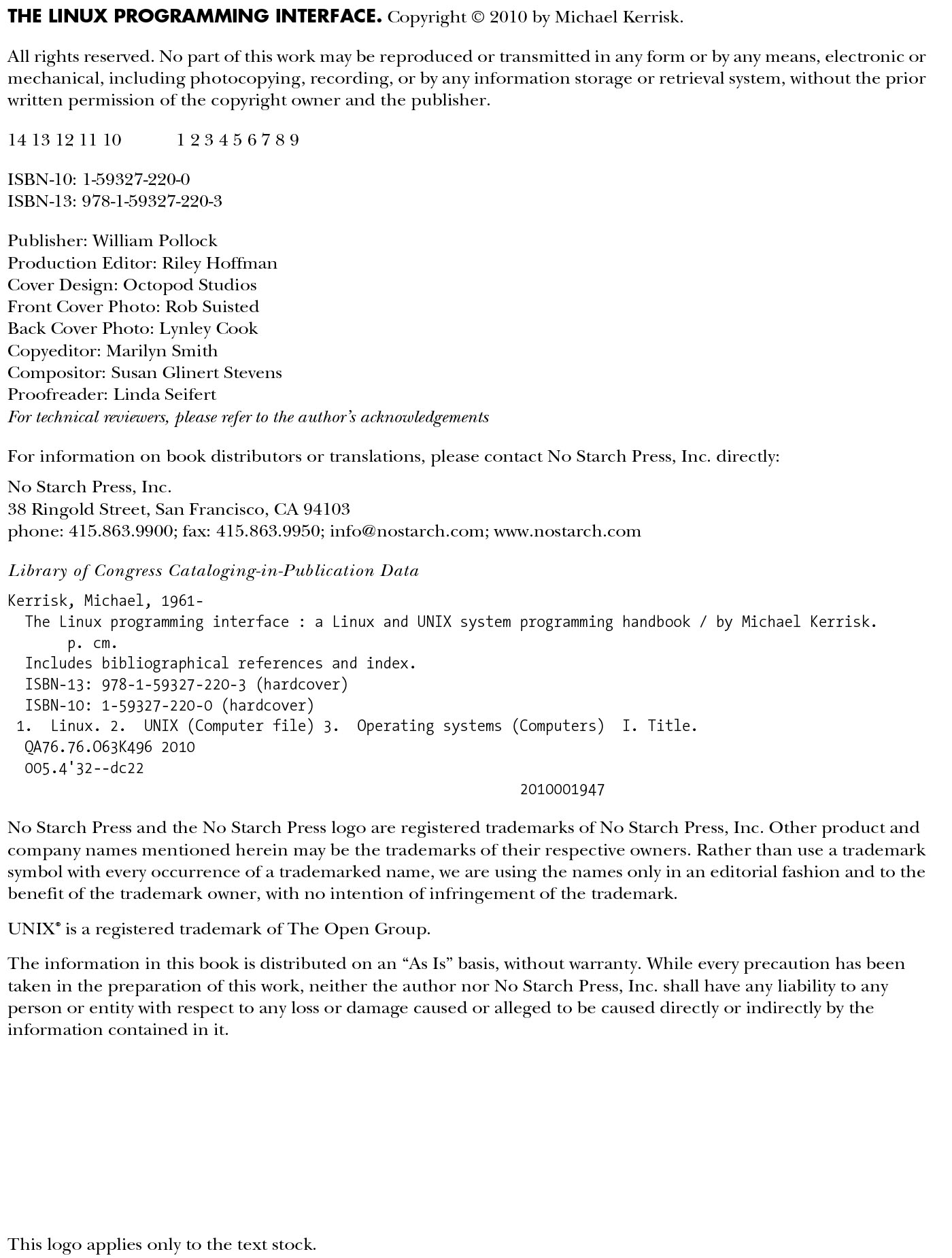 The Linux programming interface